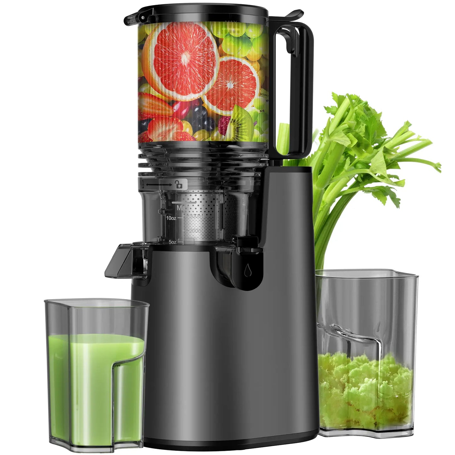 350W Cold Press Juicer - High Juice Yield & Easy Clean