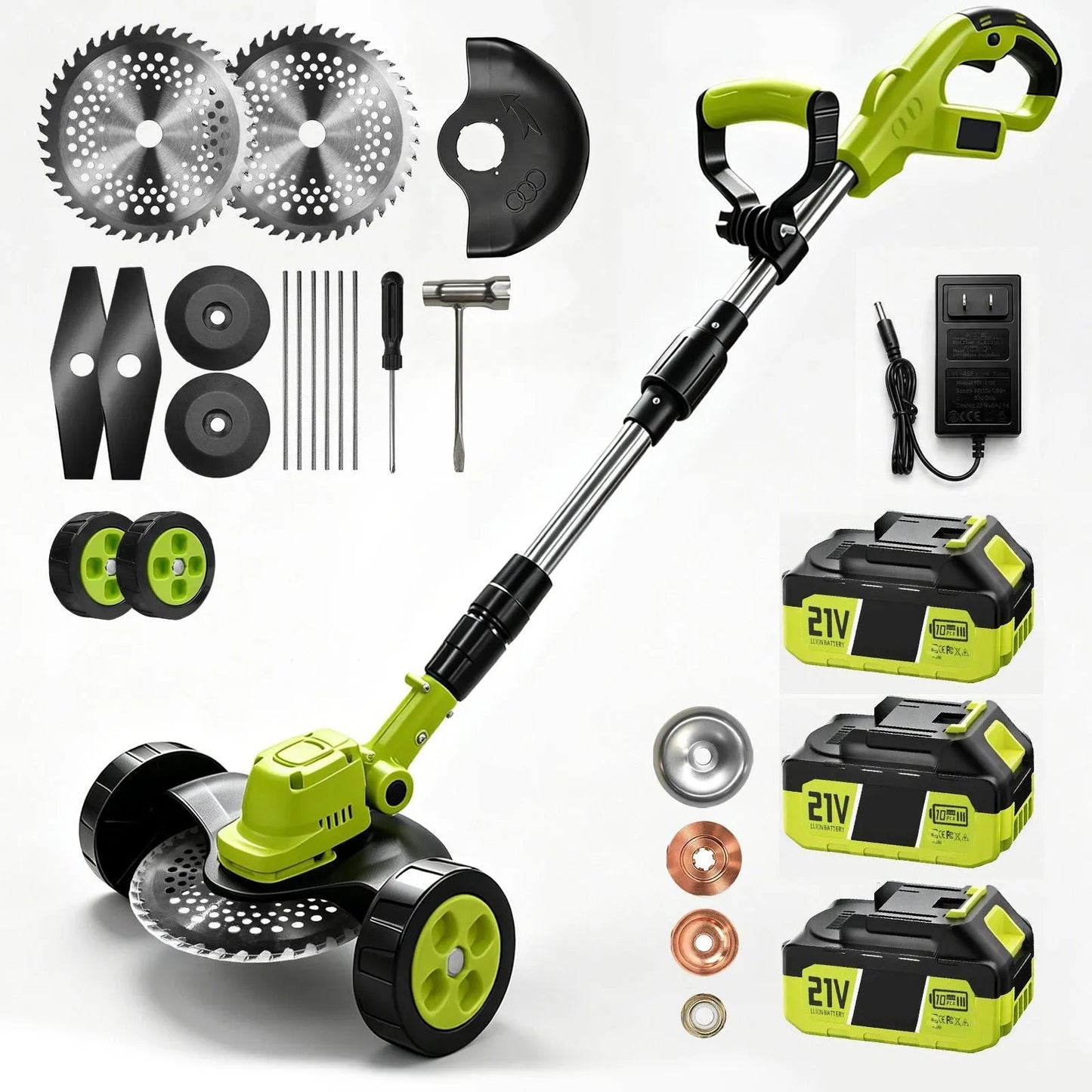 🌱✨ Limited Time 50% OFF✨ 3-in-1 Cordless Lawn Mower | Powerful Grass Trimmer & Edger for Small to Medium Gardens