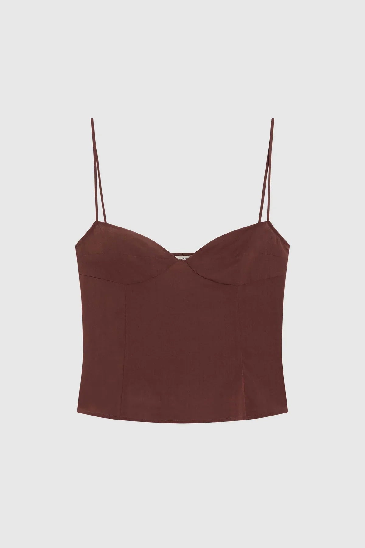 Brown Sheer Cami Crop Top