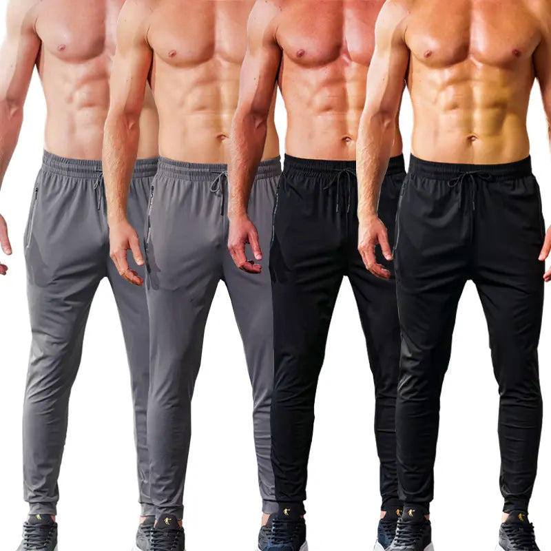 4-PACK Men's Stretch Jogger Pants - Comfortable Athletic Wear
