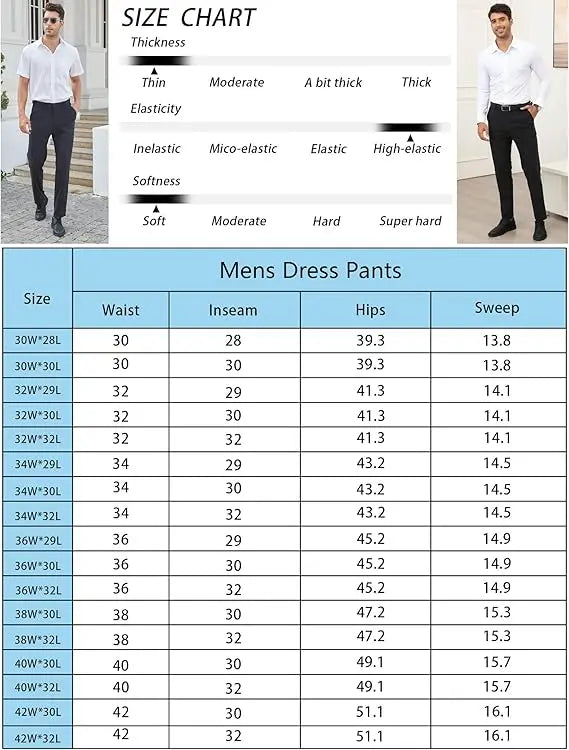 Men's Stretch Dress Pants - No Iron Golf Pants