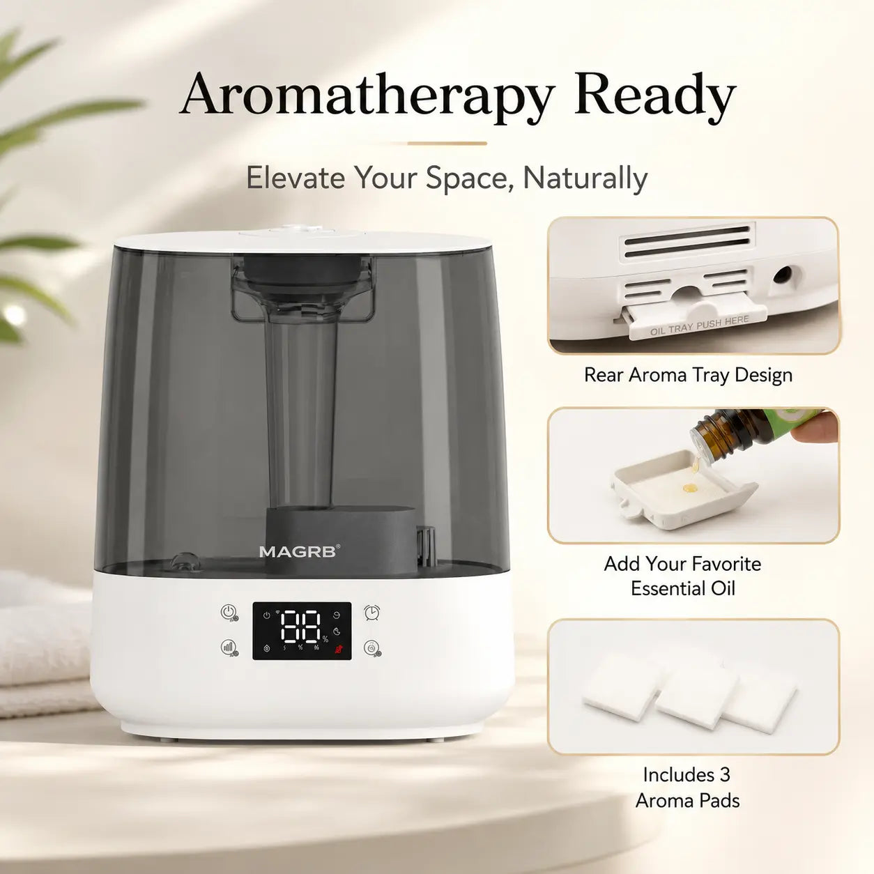 MAGRB 6L Smart Humidifier for Large Rooms (APP, Timer)