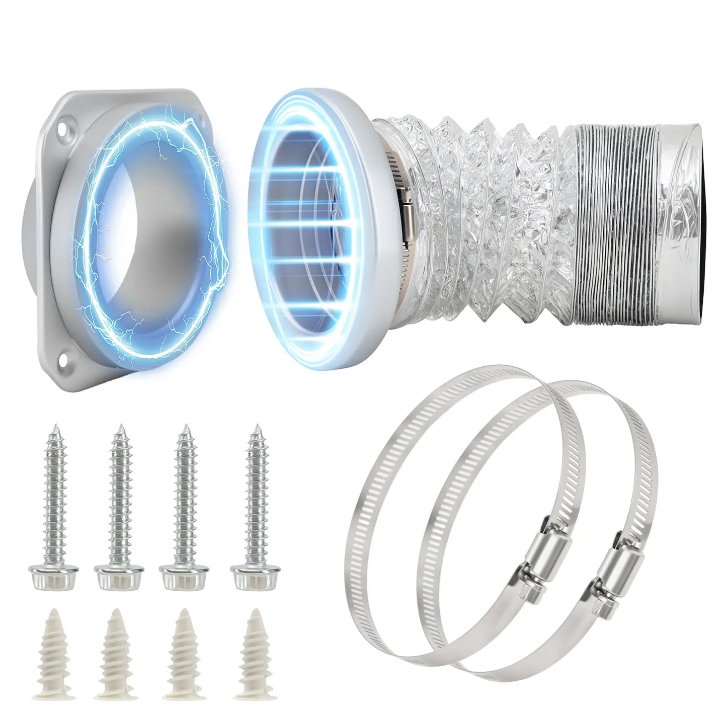 Magnetic Dryer Vent Connector Kit 4-Inch Flexible Hose