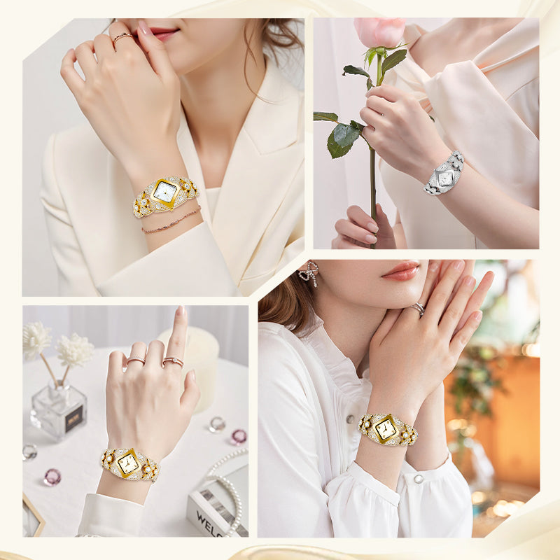 📢📢40% OFF !! ⏰Retro Quartz Watch with Sparkling Rhinestones⌚
