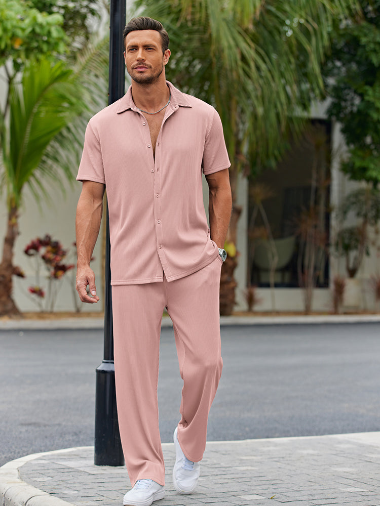 Casual Loose Fit Shirt Sets