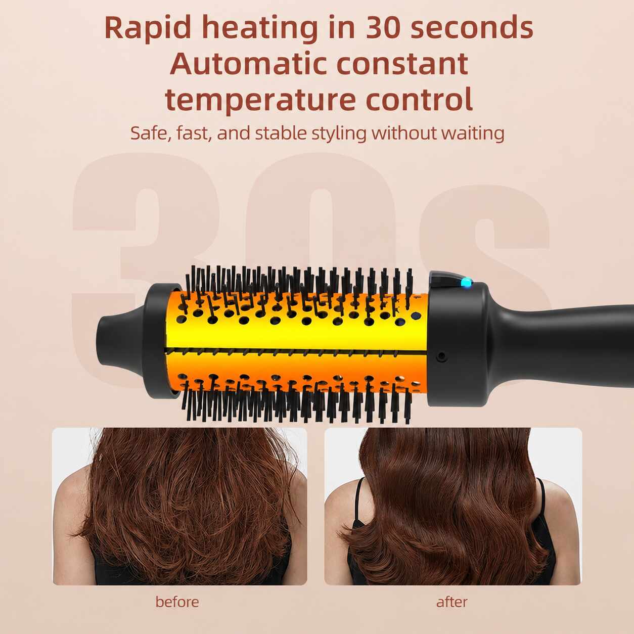 Anti-Collapse Negative Ion Fluffy Thermal Styling Brush