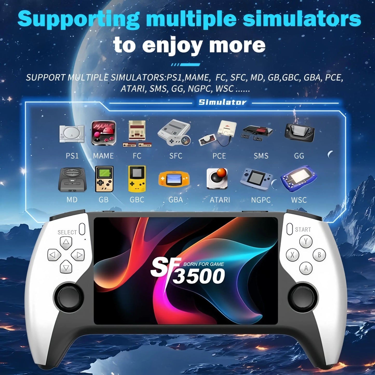 Portable Retro Handheld Game Console with 20,000+ Built-in Games