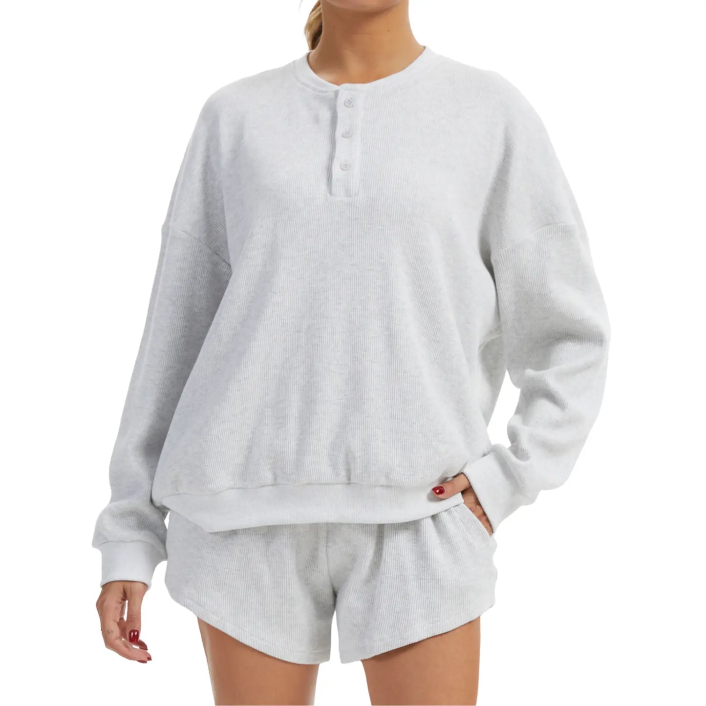 Sherlly Women's Oversized Waffle Knit Lounge Set