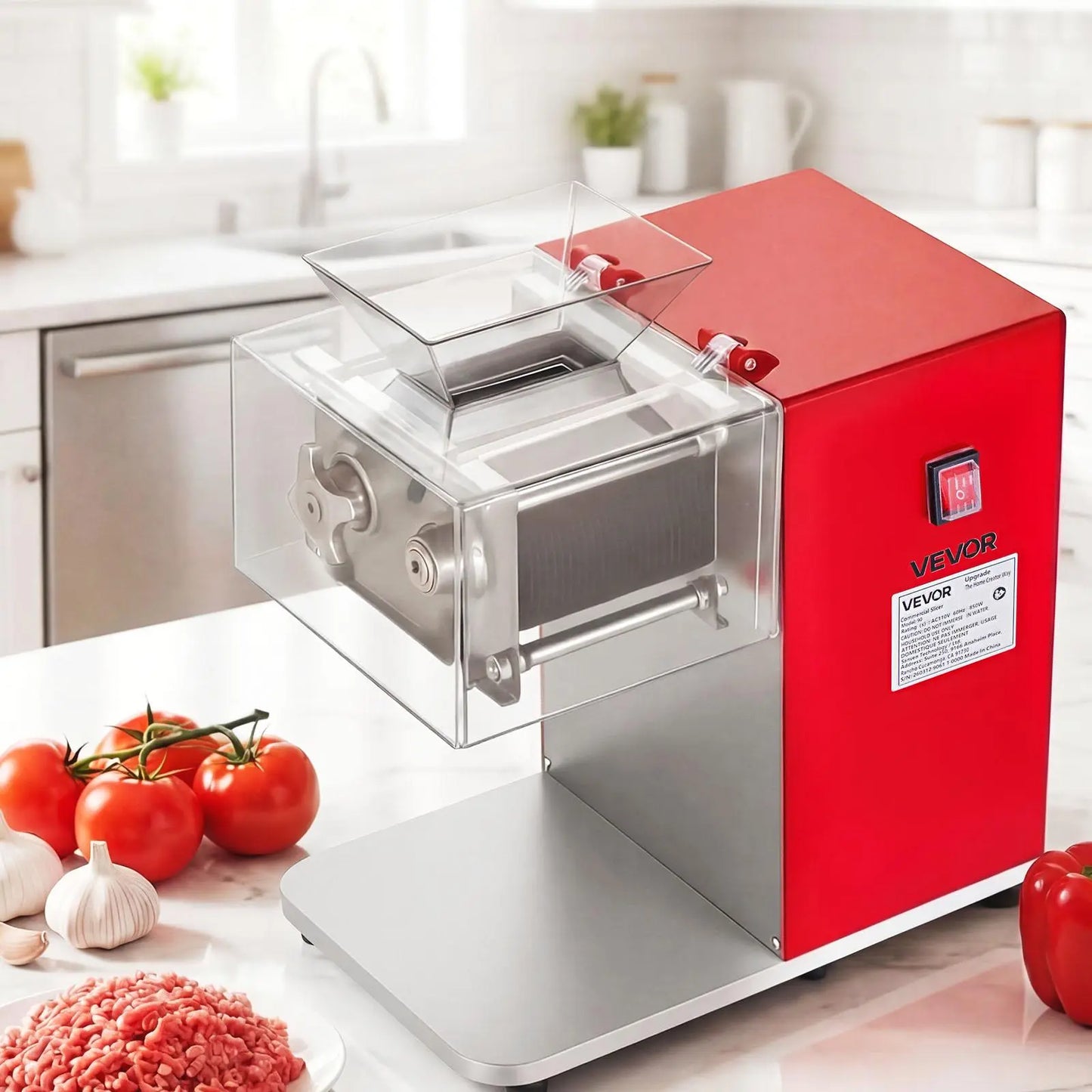 VEVOR Commercial Meat Slicer 850W Stainless Steel Heavy Duty