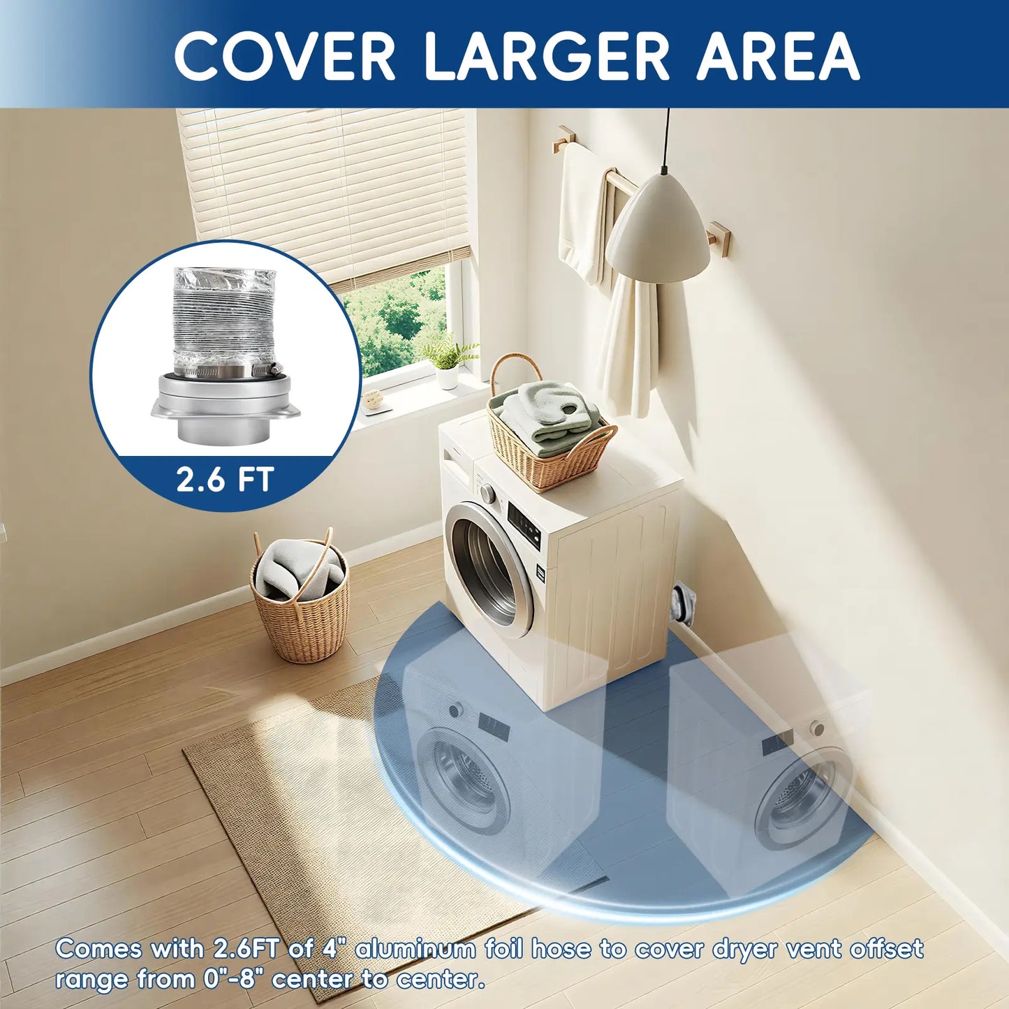 Magnetic Dryer Vent Connector Kit 4-Inch Flexible Hose
