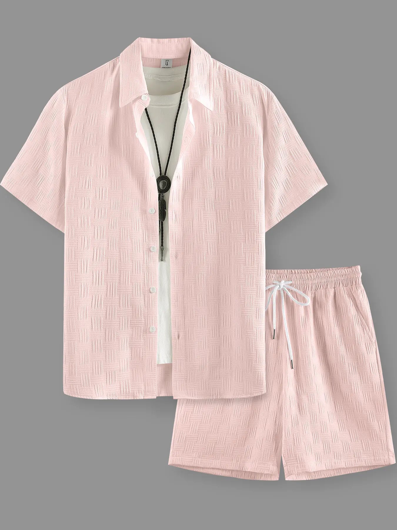 Men's Regular Fit Short Sleeve Pajama Set - Summer Comfort