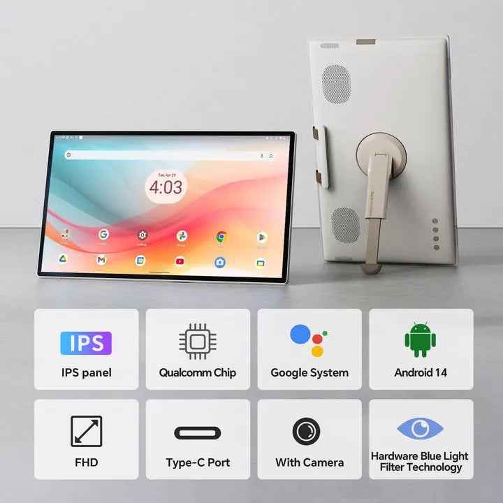 KTC MEGAPAD 25 in FHD Portable Touchscreen Monitor, Computer Accessories with Built-in Camera, USB-C, 5000mAh (Google EDLA Enabled)