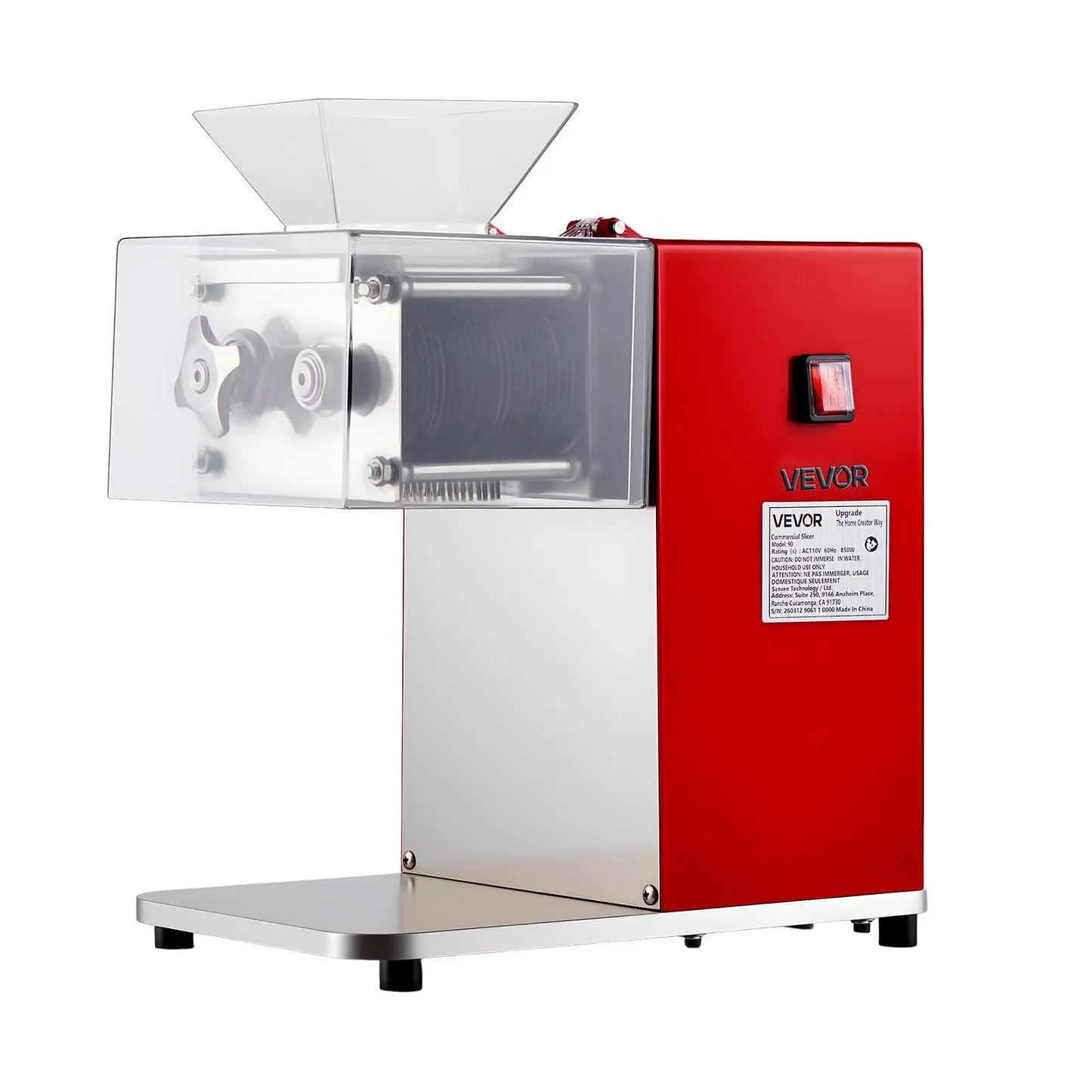 VEVOR Commercial Meat Slicer 850W Stainless Steel Heavy Duty