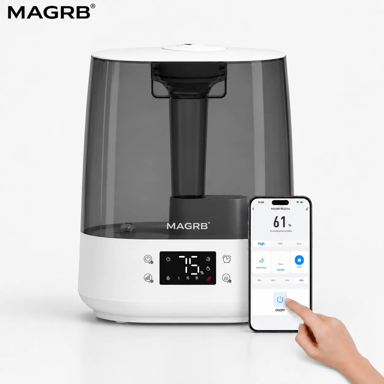 MAGRB 6L Smart Humidifier for Large Rooms (APP, Timer)