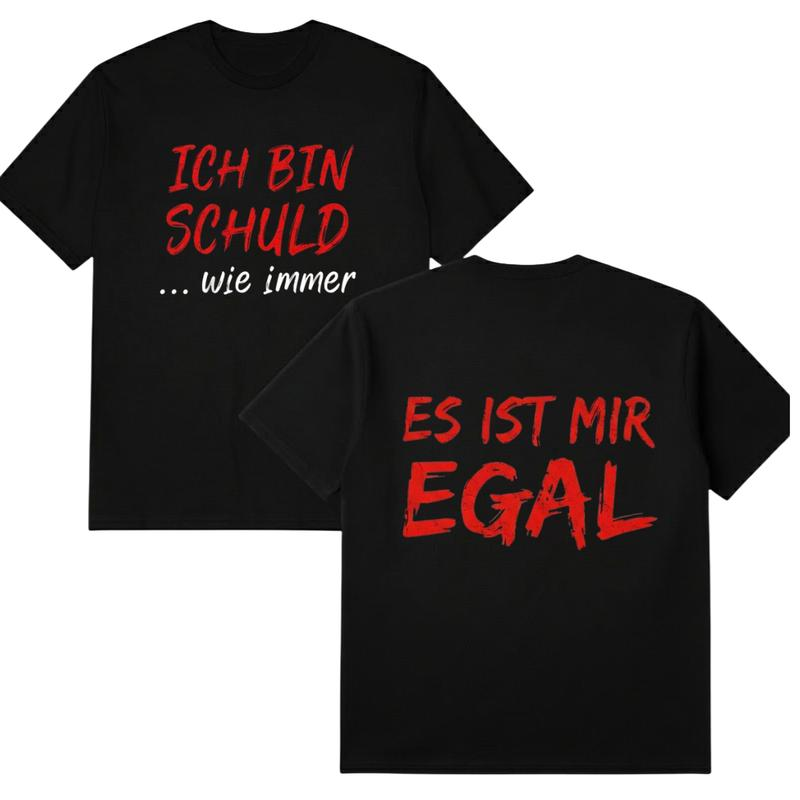 🔥Funny German slogan T-shirt for men, black, short sleeve, crew neck