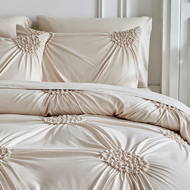 Elegant Pinch Pleat Duvet Cover Set